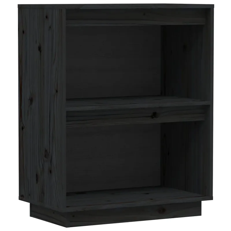 Garantierte Lieferung vidaXL Beistellschrank Schwarz 60x34x75 cm Massivholz Kiefer