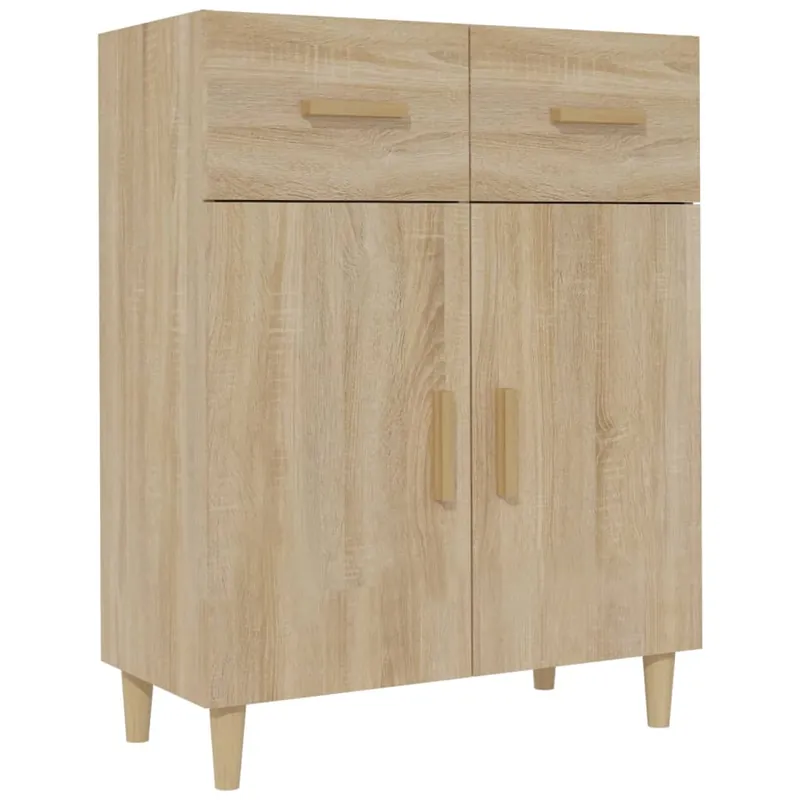 vidaXL Sideboard Sonoma-Eiche 69,5x34x89 cm Holzwerkstoff Versand Am Gleichen Tag