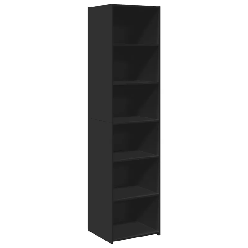 Billig vidaXL Highboard Schwarz 45x41x185 cm Holzwerkstoff