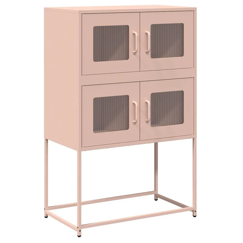 Heißes Angebot vidaXL Highboard Rosa 68x39x107 cm Stahl