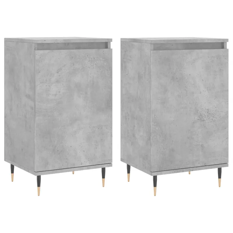 vidaXL Sideboards 2 Stk. Betongrau 40x35x70 cm Holzwerkstoff Günstig