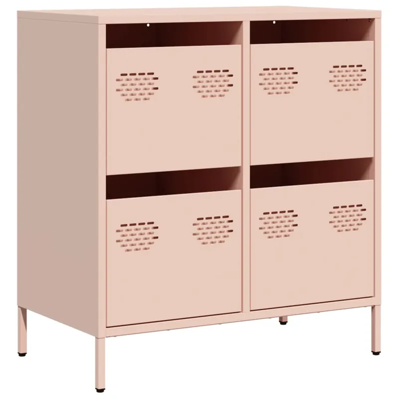 Gratis Versand vidaXL Sideboard Rosa 68x39x73,5 cm Kaltgewalzter Stahl