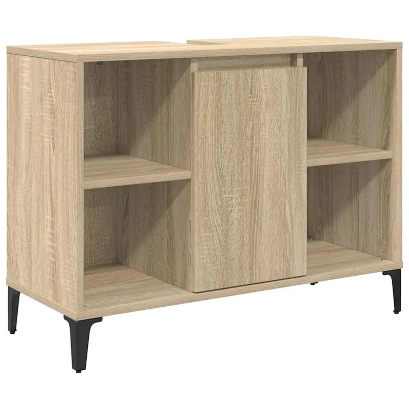 vidaXL Waschbeckenunterschrank mit Regal Sonoma-Eiche 80 x 33 x 60 cm Online Kaufen