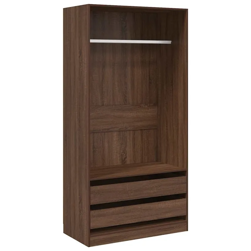 Finale Aktion vidaXL Kleiderschrank Braun Eiche-Optik 100x50x200 cm Holzwerkstoff