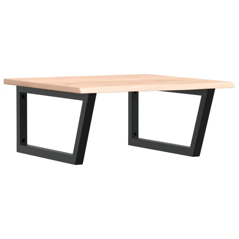 vidaXL Waschtischplatte mit Halterung Stahl und Massivholz Eiche Preisknaller