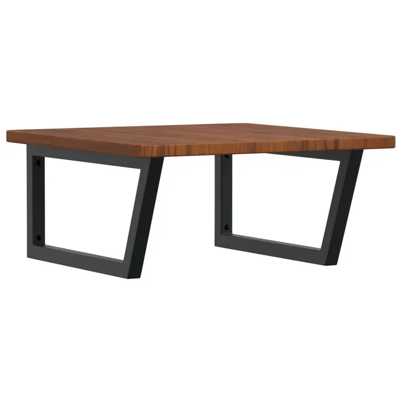 Beliebt vidaXL Waschtischplatte mit Halterung Stahl und Massivholz Eiche