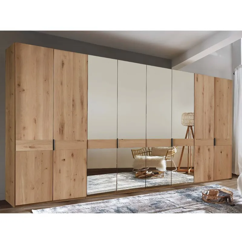 XXL-Kleiderschrank mit vier Spiegeltüren - Yanicas Online Kaufen