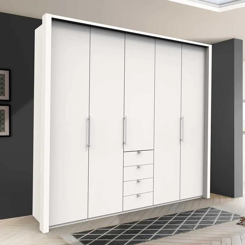 Weißer Schrank für Kleidung mit Falttüren - Donpiave Schnäppchen