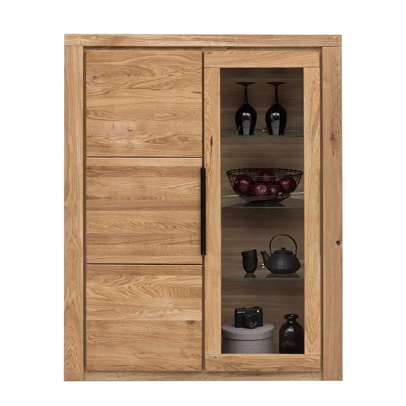 108x141x40 Highboard mit Glaseinsatz - Nelenia Bestpreis