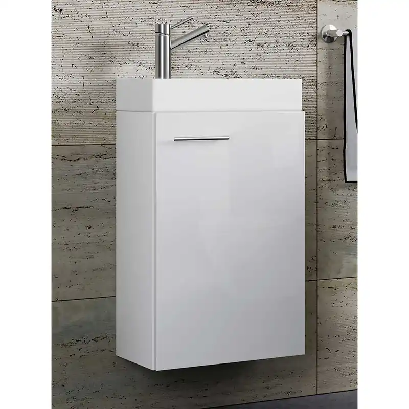 Weißer Gästewaschtisch für Wandmontage - Vulcanos Garantierte Lieferung