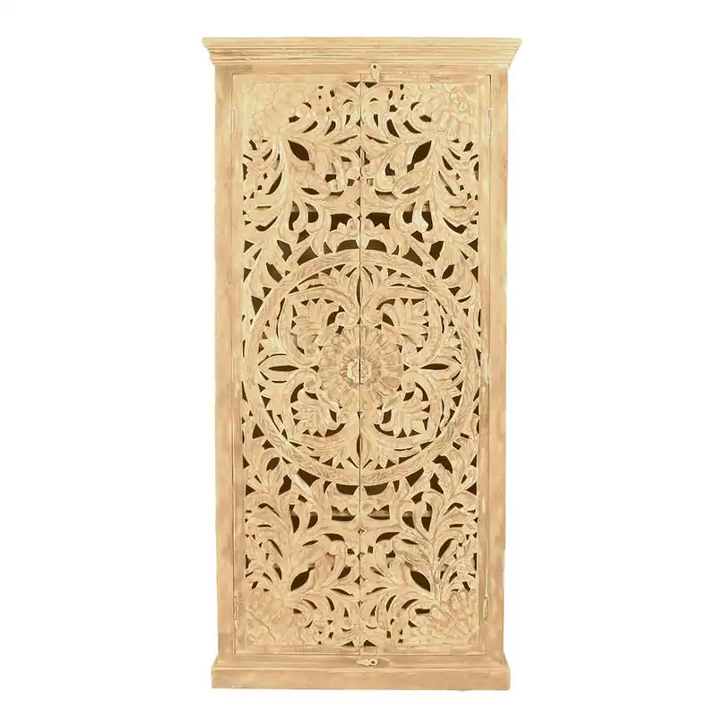 Wochenendangebot Dielenschrank in Sandfarben Mangoholz - Runiasa