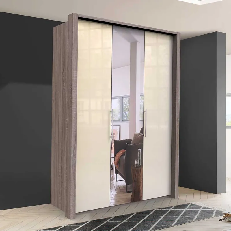 Zertifiziert 2-türiger Schlafzimmer-Schrank mit Spiegel - Tornado