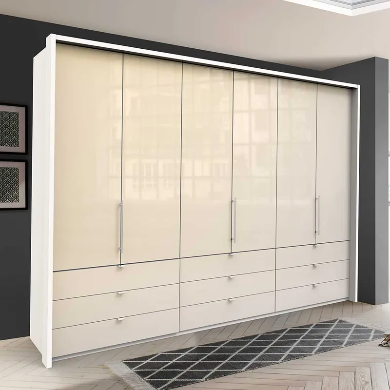 1A Kleiderschrank mit Falttüren & Schubladen - Zidarie Neue Kollektion