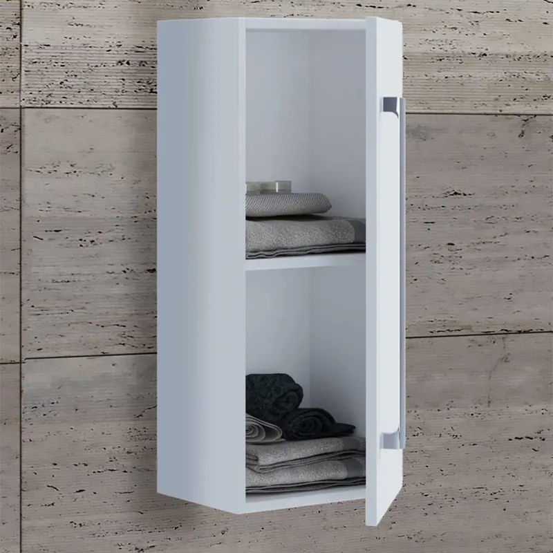 Zertifiziert 1-türiger Bad Hängeschrank in Weiß - Ipsum