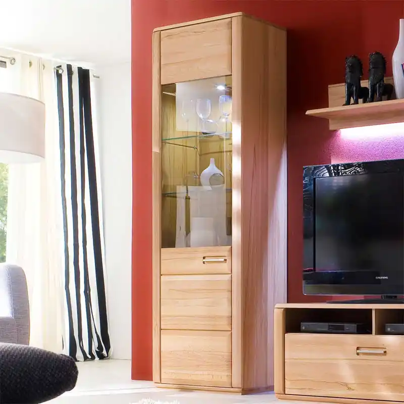 Wohnzimmer Vitrine Athias aus Kernbuche Meistverkauft