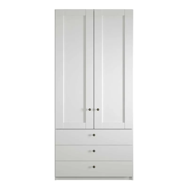 100cm Kleiderschrank mit 2 Türen & 3 Schubladen - Flinn Günstig