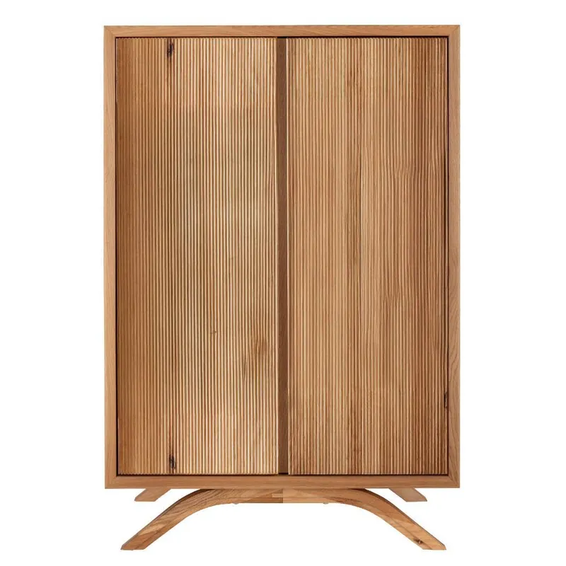 Wildeiche Highboard mit Doppeltür - Fredellia Angebot