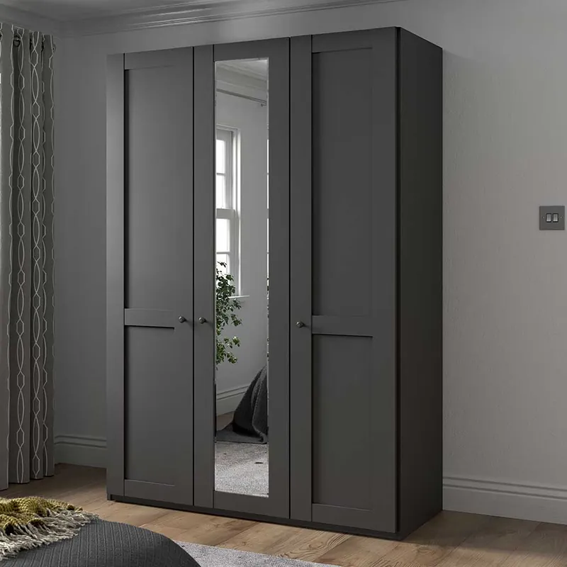 150x216x58 3-türiger Schlafzimmerschrank mit Spiegel - Mataram Meistverkauft