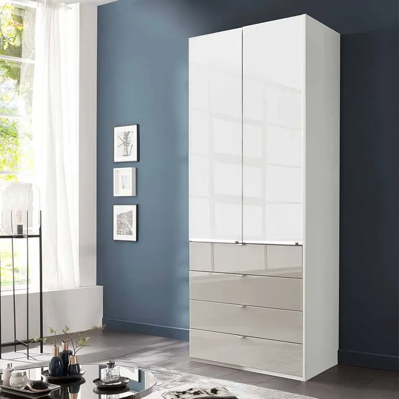 Zweifarbige Kombi-Kleiderschrank 100 cm breit - Pascan Direkt Vom Hersteller