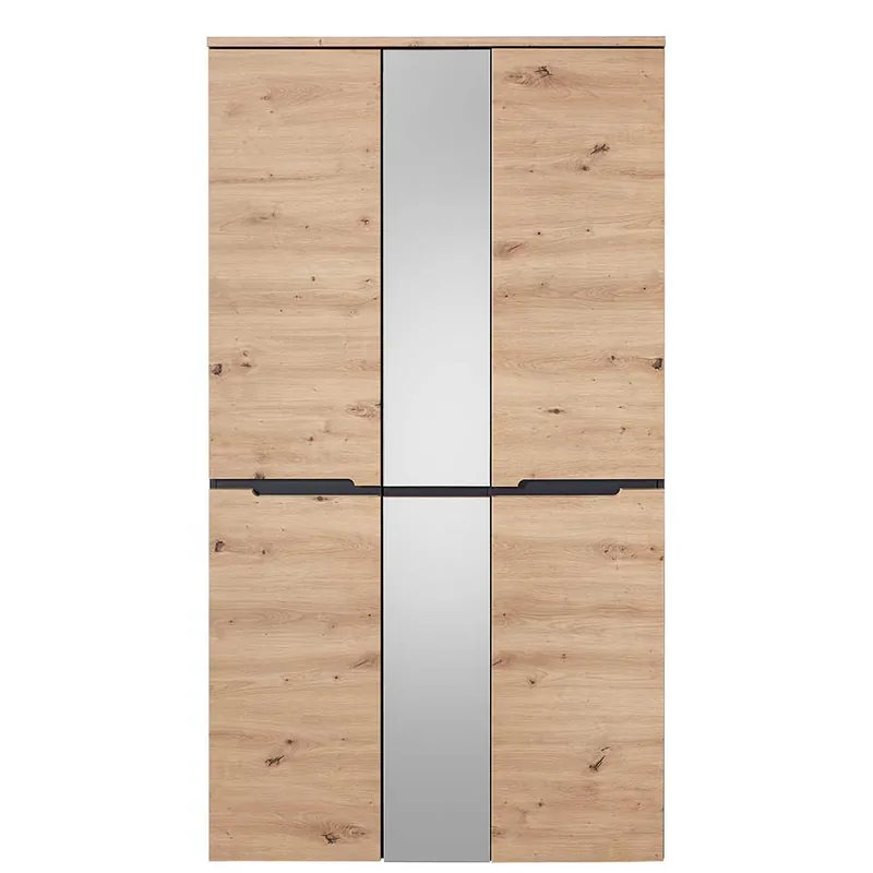 105x192x38 cm Dielen Kleiderschrank mit Spiegel - Kuetra Top-Seller