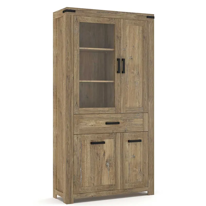 Zertifiziert 110x200x40 Schrank in Eiche Dunkel - Yoziska