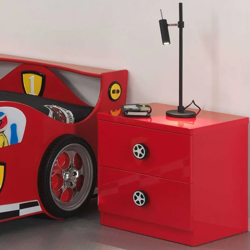 Zertifiziert Nachttisch Streeter in Rot