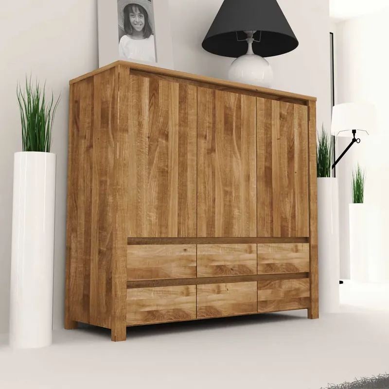Wohnzimmer Sideboard Nadalia aus Wildeiche Massivholz Direktkauf