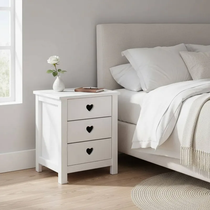 Günstig Kinder Nachttisch Grandory in Weiß