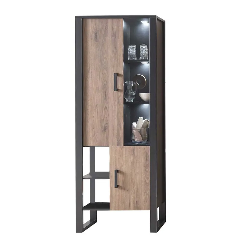 Wohnzimmer Schrank mit Glas & offenen Fächern - Dudleys Top-Seller