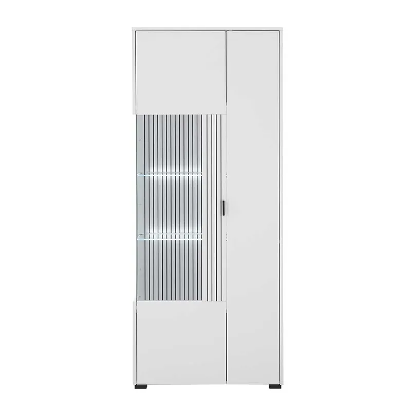 Weißer Vitrinenschrank 2-türig - Dualkos Preiswert