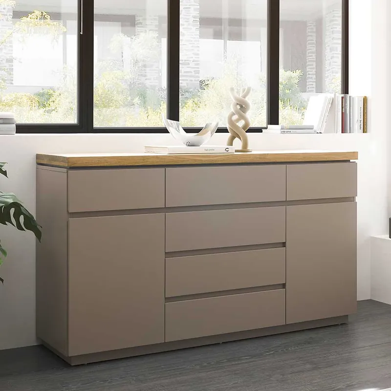 150x86x40 Moderne Kombi-Kommode in Taupe - Anja Wochenendangebot