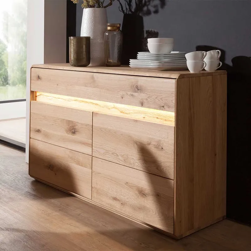 123x84x44 Wildeiche Kommode mit LED dimmbar - Acmida Sofort Bestellen