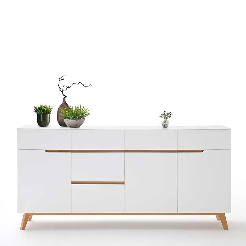 Weißes Sideboard Maiky mit Griffmulden Letzte Chance
