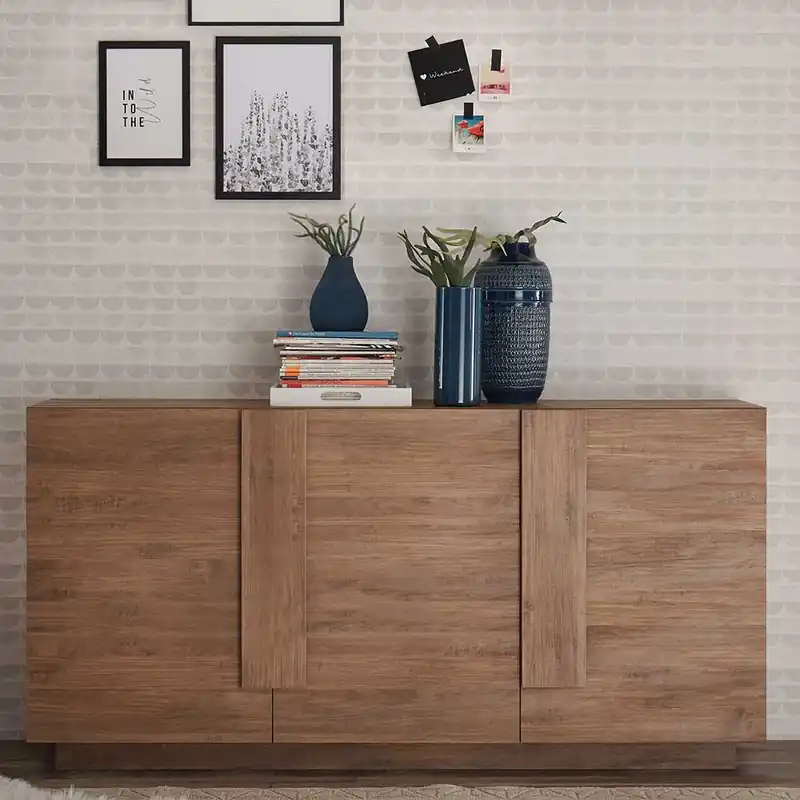 181x90x44 3-türiges Sideboard mit Sockelgestell - Basento Schnäppchen