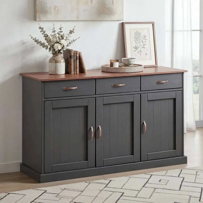 131x86x45 Landhaus Anrichte in Grau & Braun - Nepplan Begrenztes Angebot