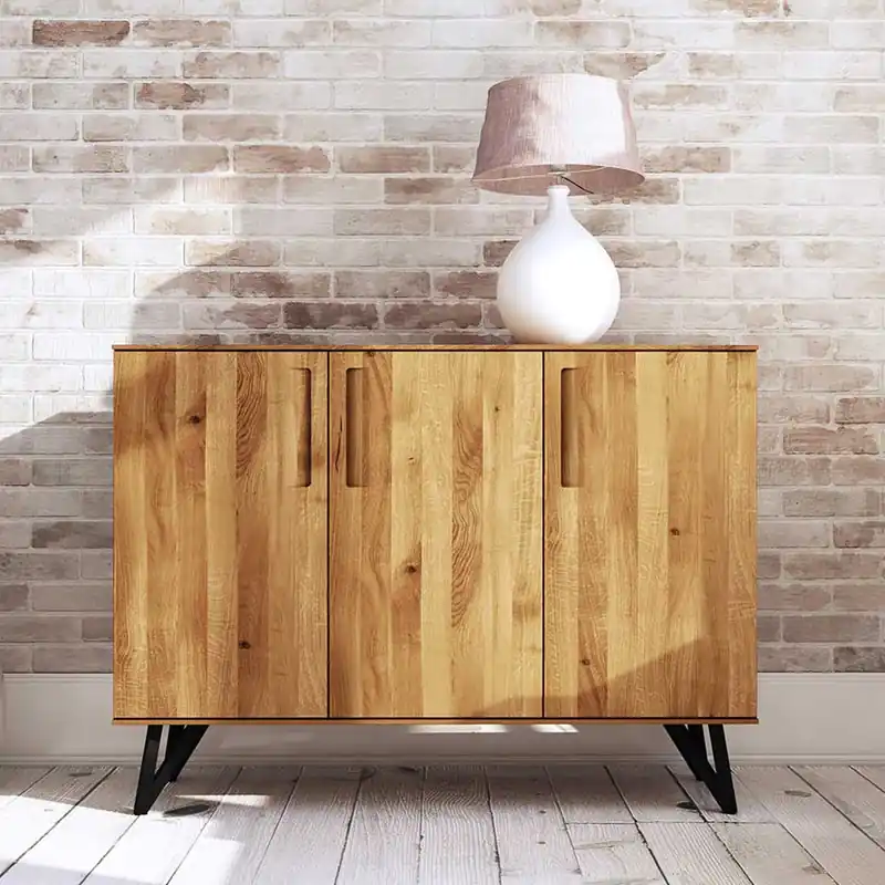 136x100x45 Türen-Kommode aus Wildeiche & Stahl - Mandirov Solange Der Vorrat Reicht