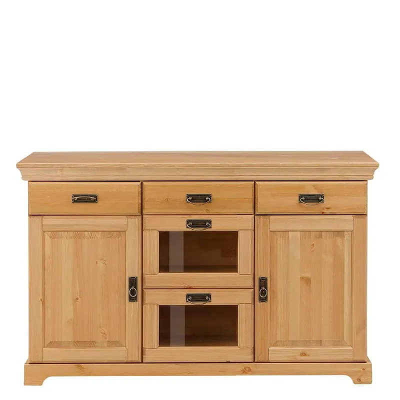 145x84x40 Kommode aus Holz mit Glas - Arendu Online Kaufen