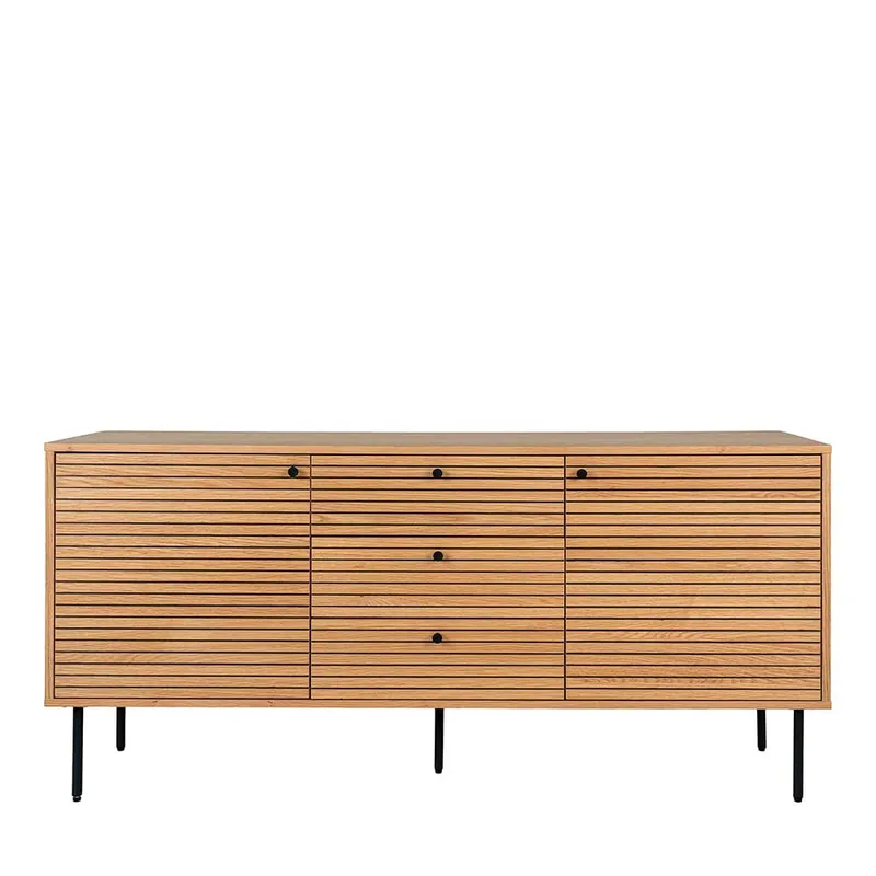 150x75x40 Sideboard in Eiche Natur Furnier - Virona Nur Heute