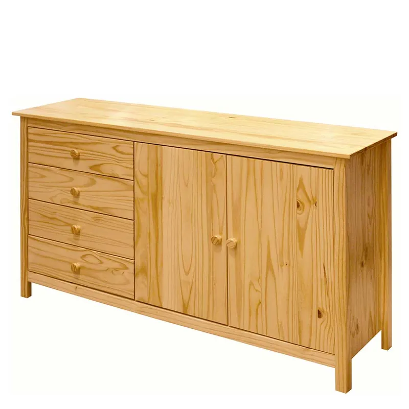 150x80x40 Holz Kombikommode aus Kiefer - Kascanu Garantierte Lieferung