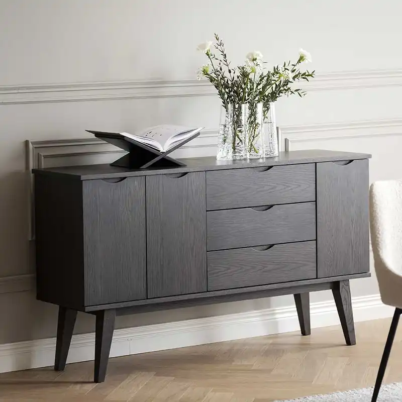 150x85x40 Skandi Sideboard in Eiche Dunkelbraun - Lomarios Sonderangebot