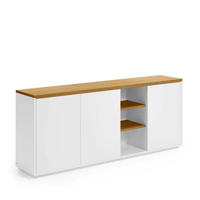 180x75x36 Modernes Sideboard in Weiß & Eiche - Vintilias Sale