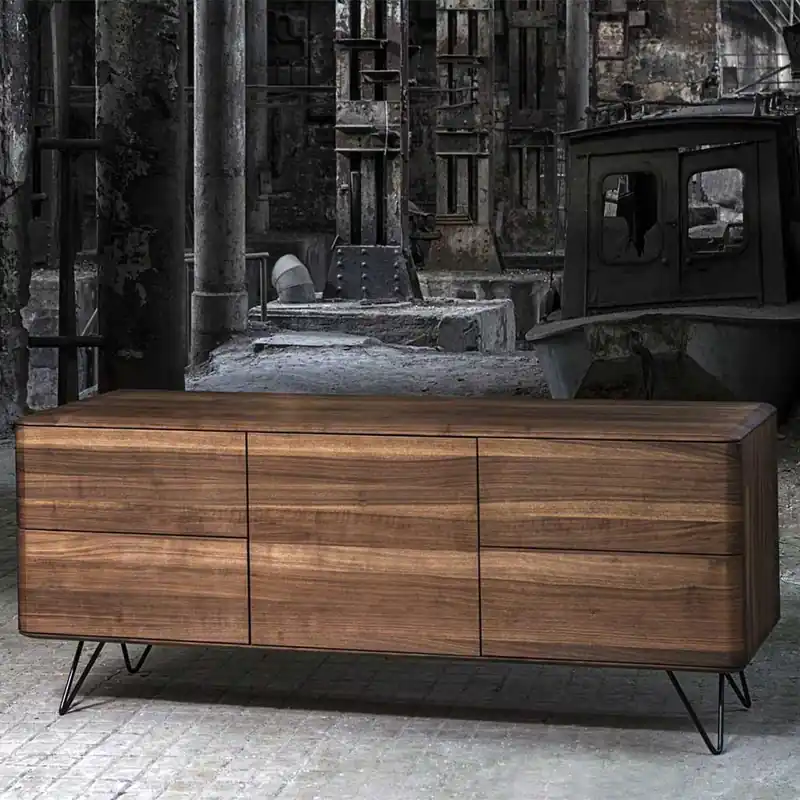 180x75x50 Holz Sideboard aus Nussbaum - Rivossa Nur Für Kurze Zeit