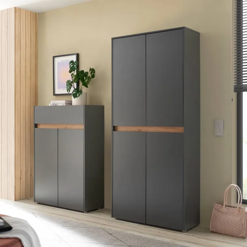 Zertifiziert Flur Schrank und Vertiko Set modern - Ahilav (zweiteilig)