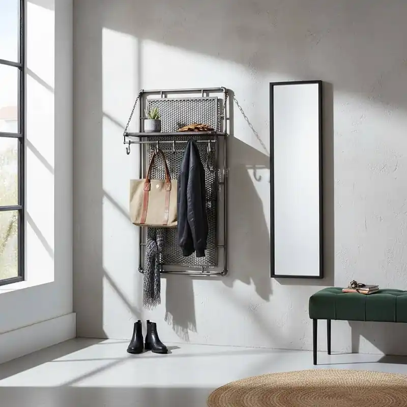 Zertifiziert Factory Wandgarderobe aus Metall - Foskany