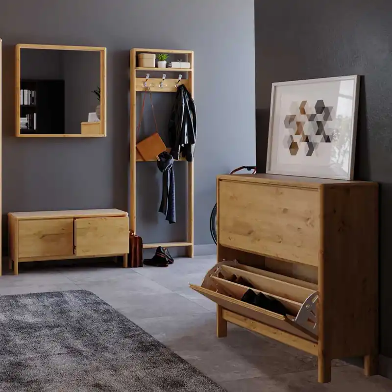 Zertifiziert Massive Flurmöbel aus Kiefer geölt - Etvina (vierteilig)