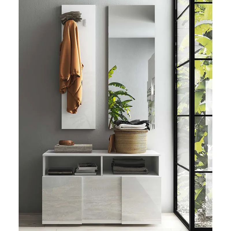 Wochenendangebot Hochglanz Garderobenmöbel Set - Castalla (dreiteilig)