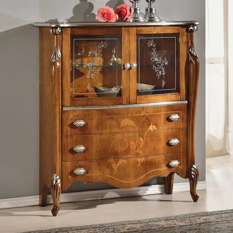 107x120x40 Highboard im Italienischen Stil - Carlenna Markenprodukt