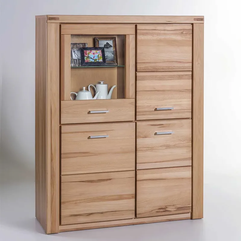 108x140x40 Wohnraum Highboard in Kernbuche - Uhelia Begrenztes Angebot