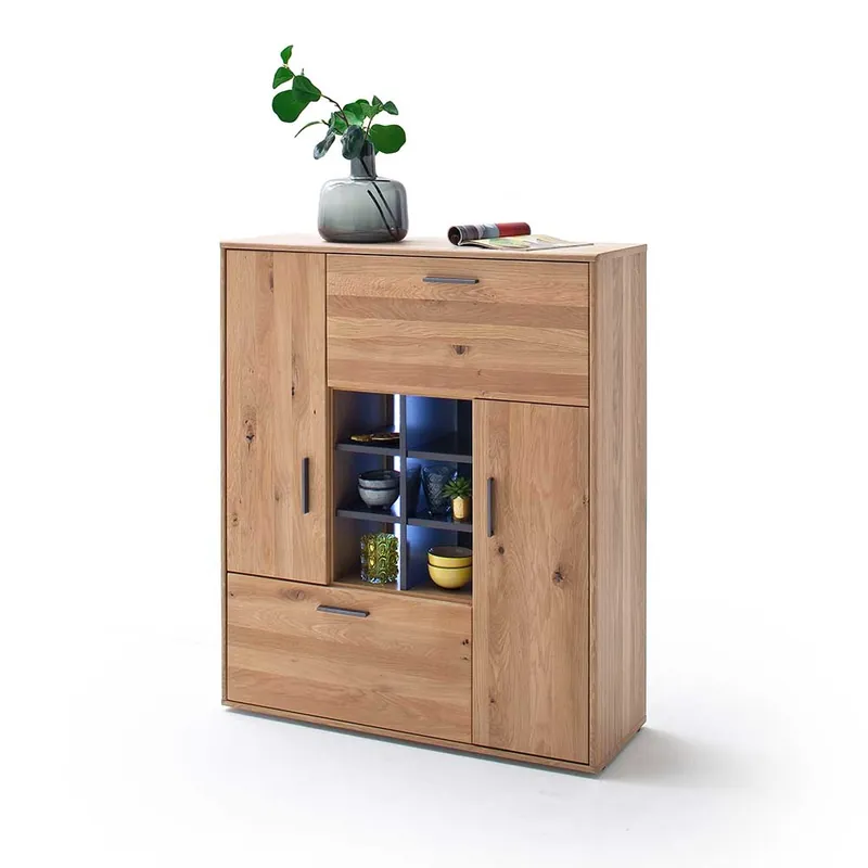 104x123x37 Design Highboard aus Holz & MDF - Assela Finale Aktion