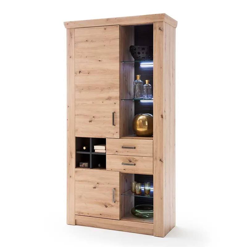 110x211x45 Wohnzimmer Schrank hochwertig - Wykina Mega-Angebot